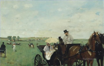 En las carreras en el campo Edgar Degas Pinturas al óleo